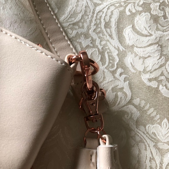 Imitation Cork Crossbody Purse With Rose Gold Toned Hardware & Tassels - Picture 8 of 10